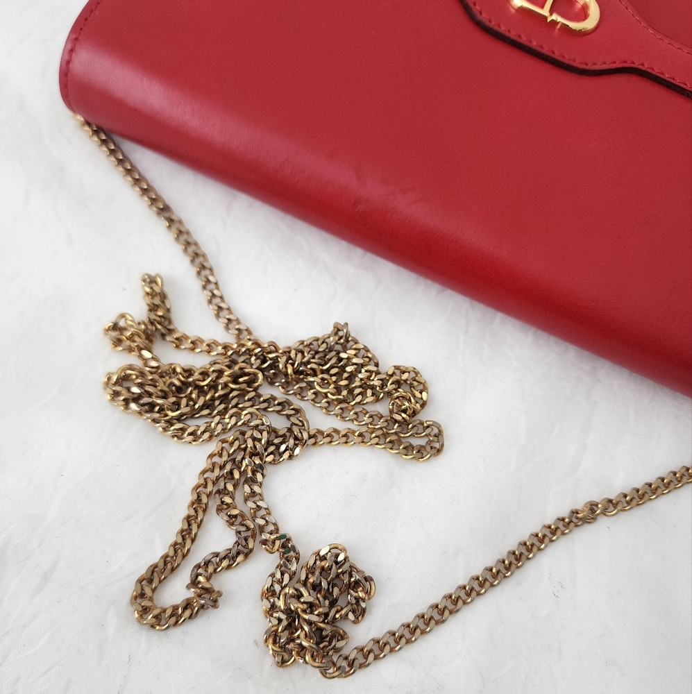 Auth Christian Dior CD Logo Chain Shoulder Bag - Picture 8 of 11